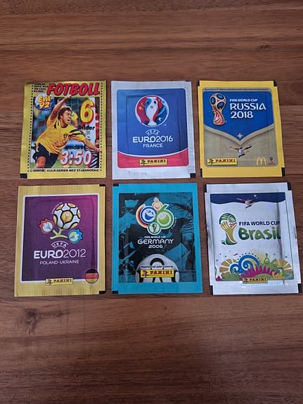 B102/ 11 oöppnade paket Fotboll etc * 2 st Lillehammer