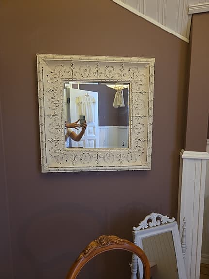 Gedigen spegel ca 80x80cm