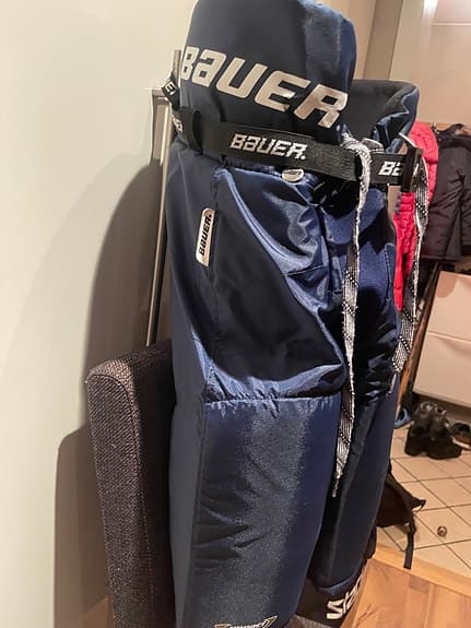 Bauer impact ishockeybyxor XL/TG blå