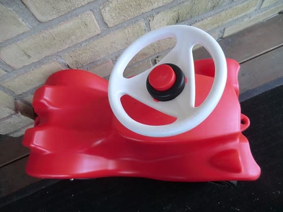 röd big bobby car välvårdad fint fungerande tuta