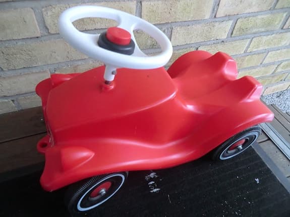 röd big bobby car välvårdad fint fungerande tuta
