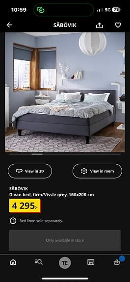 säng med madrassen