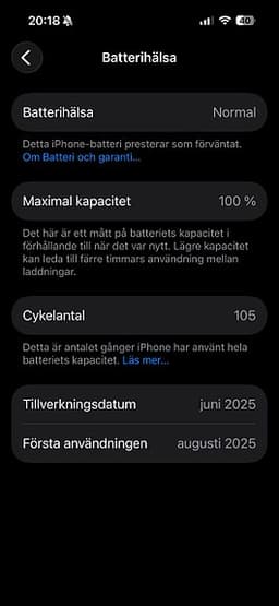 Apple iPhone 16 256 GB svart