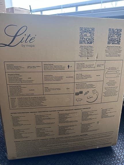 Mspa Lite Orbit uppblåsbar spabad 4 personer