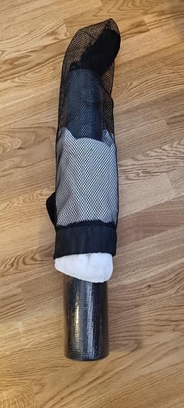 Yogamatta med handduk