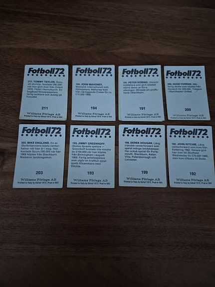B(21) 15 st Fotbollsbilder 1972
* Bra skick