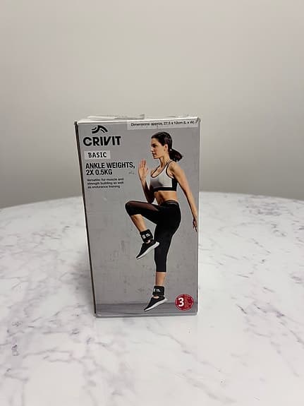 Crivit Basics Ankelvikter 0,5 kg svart 2-pack