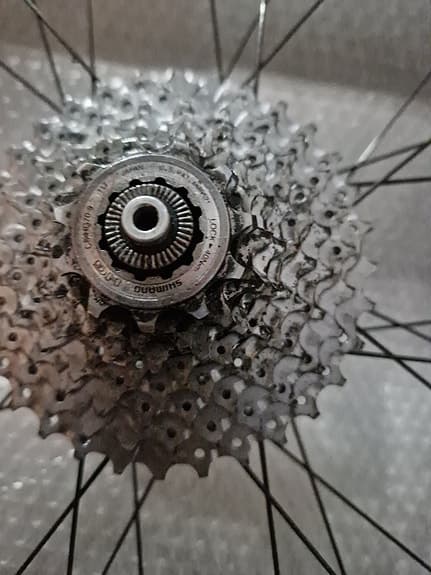 2 kompletta hjul med växlar, skivbromsar, Cannondale Lefty Coda-axlar, Vintage