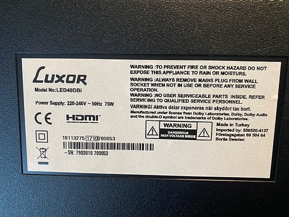 Luxor NLED40B1 TV ( smart tv)