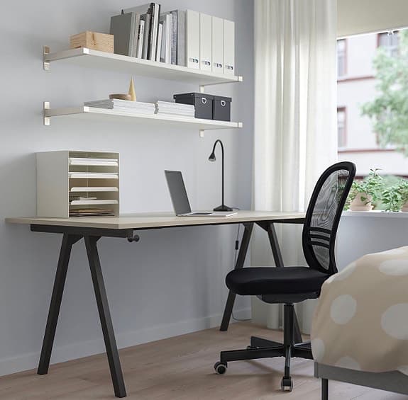 Ikea TROTTEN skrivbord Beige/svart