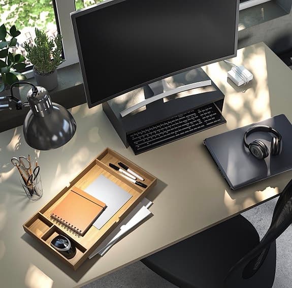 Ikea TROTTEN skrivbord Beige/svart
