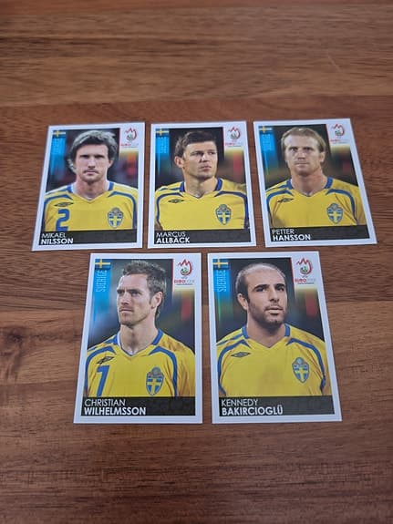 BSV53/ ca 21 st Svenska spelare  Fotbolls EM-2008 Nyskick