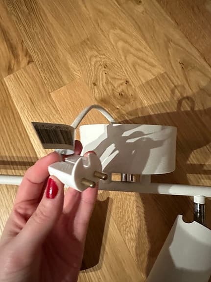 IKEA lampa med fyra spotlights vit