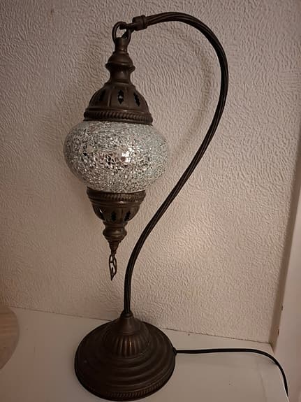 Turkisk mosaiklampa på fot