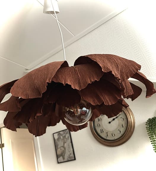 Brun Blom lampa inkl sladd