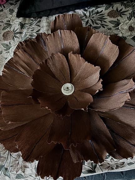 Brun Blom lampa inkl sladd