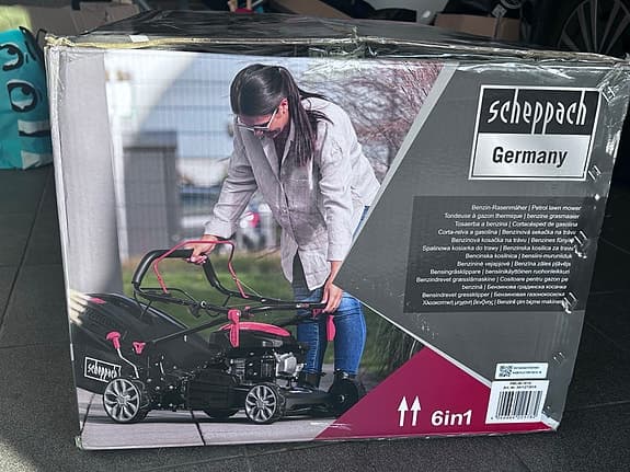 Scheppach 61S Benzin 46 cm självgående gräsklippare