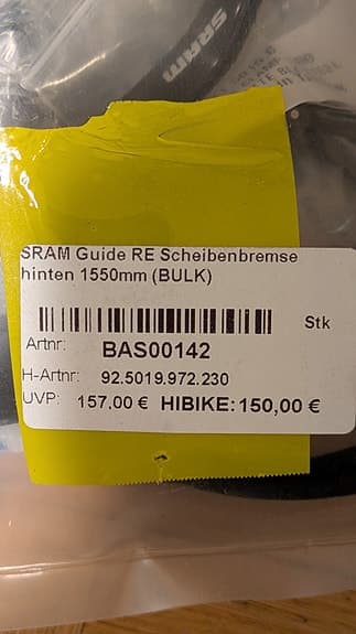 Sram Guide RE 1550mm, helt ny