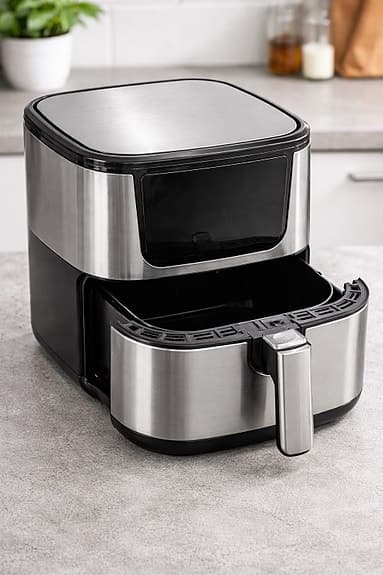 Airfryer Fritös Rostfritt stål Svart