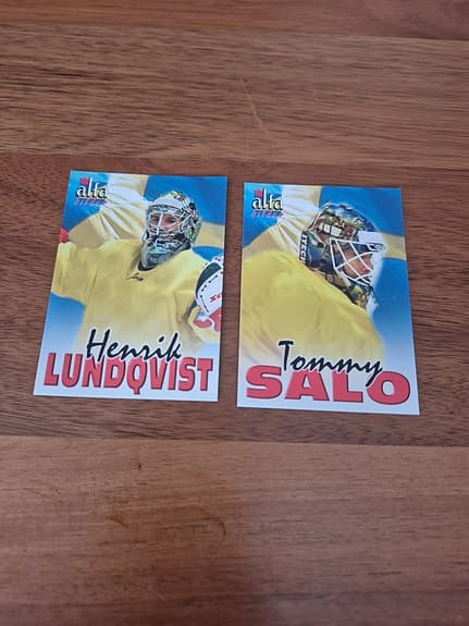 224/ 4 st Målvakter Alfa Hockey Stars 
Lundqvist,Tellqvist,Hedberg,Salo

2004-5