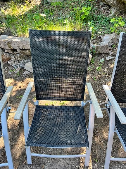 3 trädgårdsstolar