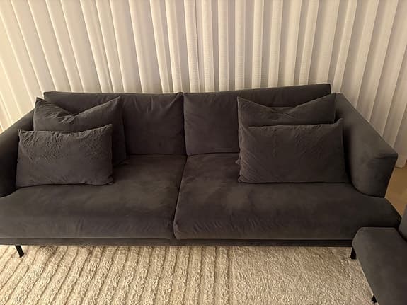 Soffor mörkgrå säljes