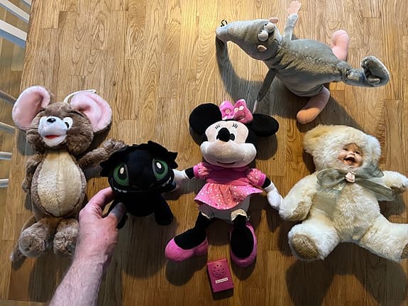 Mjukisdjur vintage, Disney Kewpie Jerry mfl