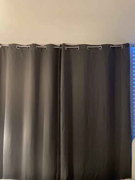 IKEA Gardin med öljetter mörkgrå