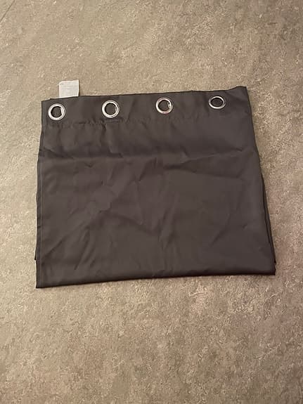 IKEA Gardin med öljetter mörkgrå