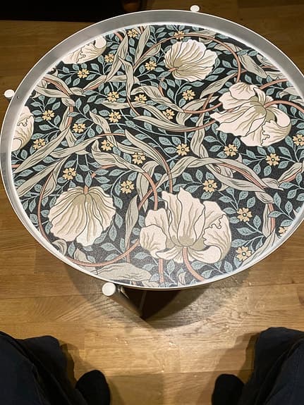 Brickbord ikoniskt mönster från William Morris.