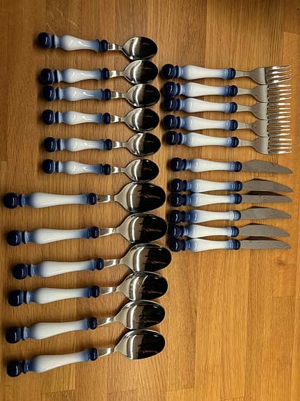 Bestick Knivar Gafflar Skedar Teskedar Solingen Stock