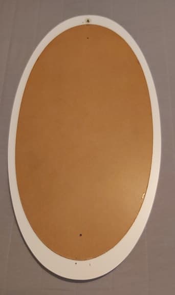 VÄGG SPEGEL VIT TRÄRAM STORLEK 38,5 X 73 CM MYCKET FINT SKICK !!!