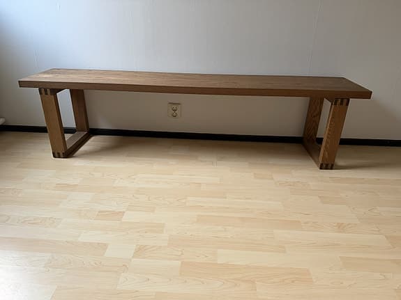 MÖRBYLÅNGA - Bänk, ekfaner/brunlaserad, 180 cm (nypris: 3295 kr)