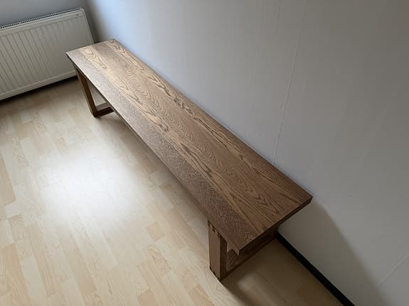 MÖRBYLÅNGA - Bänk, ekfaner/brunlaserad, 180 cm (nypris: 3295 kr)