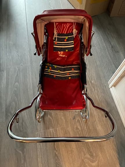 Retro dockvagn skinn/läder