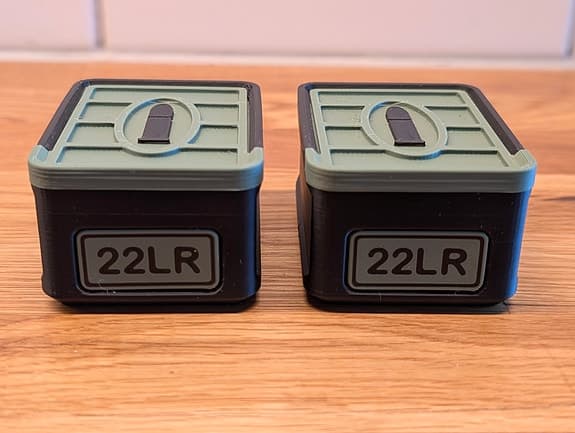 22LR - två lådor för fältskytte