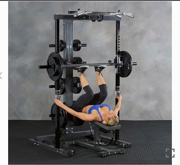 Ironmaster IM 2000 smith-maskin och power rack med mycket tillbehör.