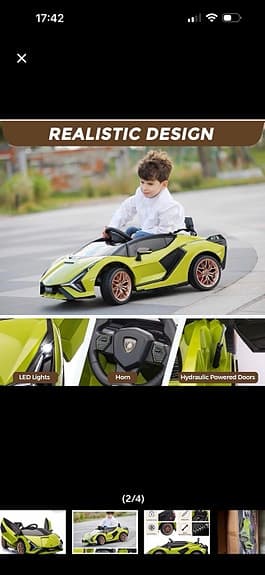 Elbil för barn – Lamborghini Sian (grön) med fjärrkontroll