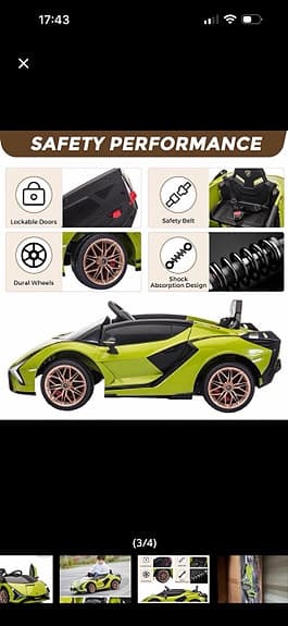 Elbil för barn – Lamborghini Sian (grön) med fjärrkontroll