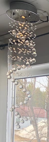 Kristall lampa 90 cm lång