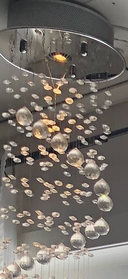 Kristall lampa 90 cm lång