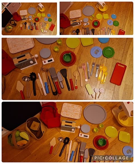 Paket med saker till leksaksköket!