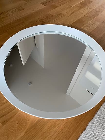 IKEA LANGESUND Spegel rund vit