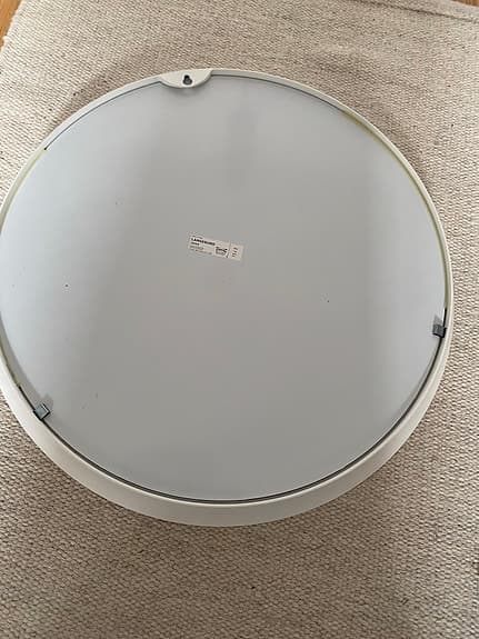 IKEA LANGESUND Spegel rund vit