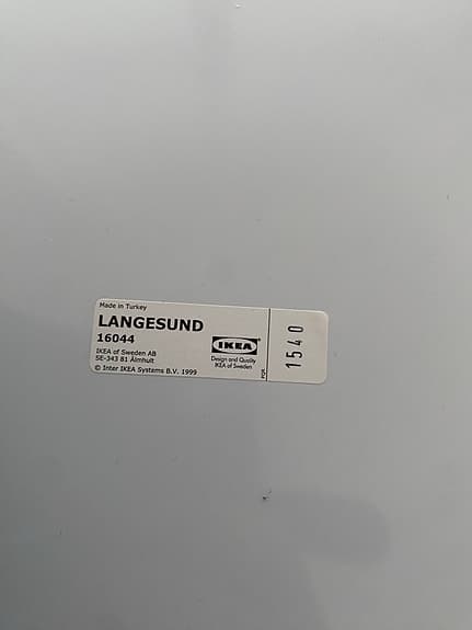 IKEA LANGESUND Spegel rund vit