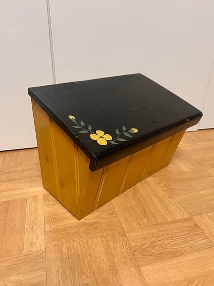 Vintage BREVLADA, trä, 1900 -tal.