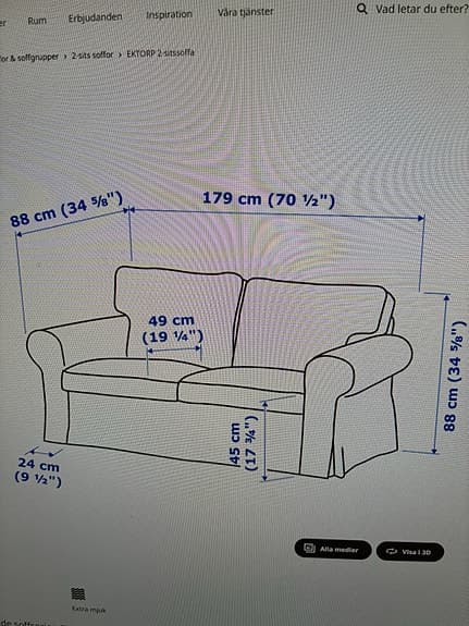 Ektorp Soffa och fåtölj