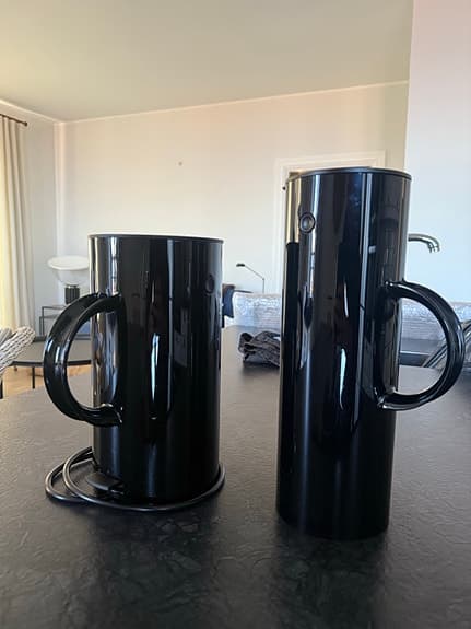Stelton vattenkokare och termoskanna i svart