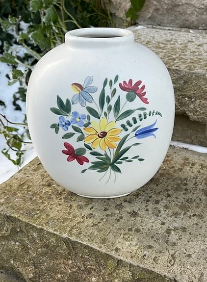Rörstrand, Lars Thorén. Vas, Ängsblommor. Vintage.