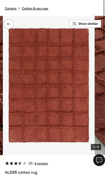 Stor bomullsmatta Jotex 200×300 cm